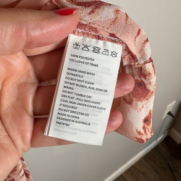 Bardot Pink Remi Pink Gardenia Floral Printed High Neck Blouse - Picture 6 of 6